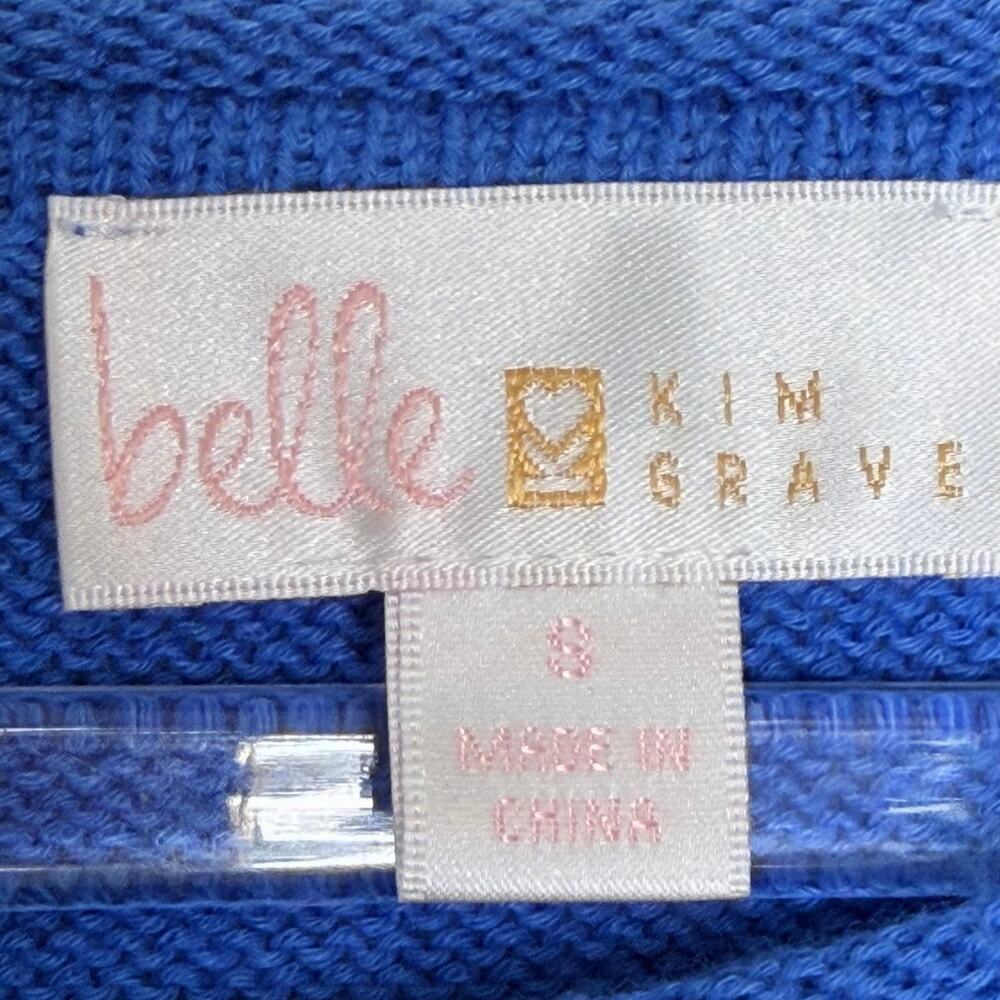 BELLE KIM GRAVEL Come Sail Away Sailboat Sweater Boat Neck Blue White Womens S - Picture 6 of 8